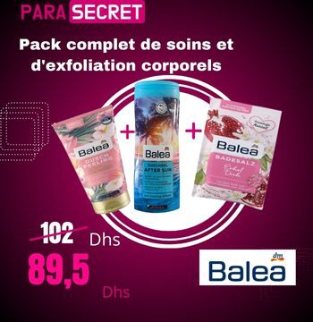 Pack complet de soins  et d'exfoliation corporels-balea