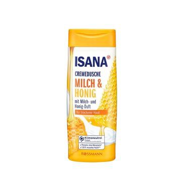 ISANA crème de douche lait & miel, pour peaux sèches, 300 ml